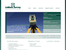 Tablet Screenshot of leblancsurvey.com